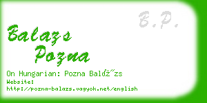 balazs pozna business card